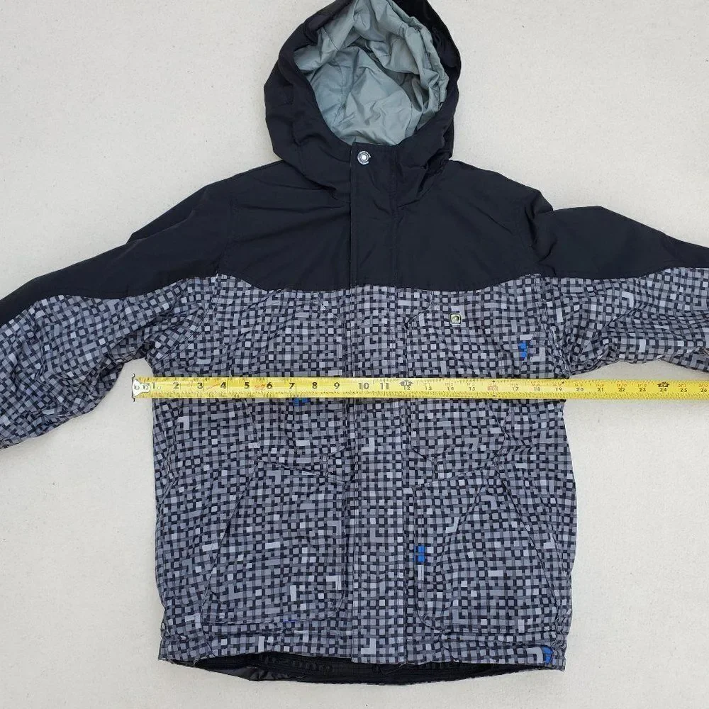 Ripzone Black and Gray Hooded Snow Jacket